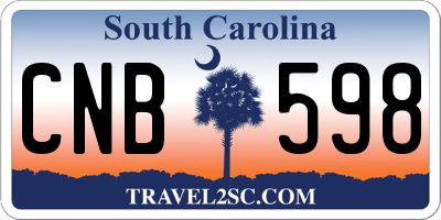 SC license plate CNB598