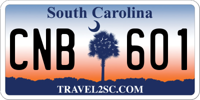 SC license plate CNB601