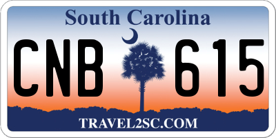SC license plate CNB615