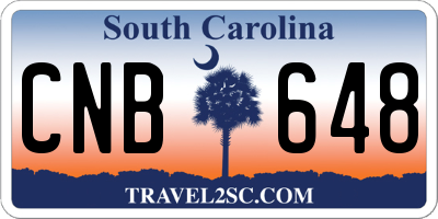 SC license plate CNB648
