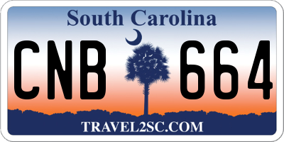 SC license plate CNB664