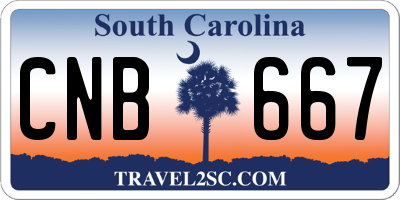 SC license plate CNB667