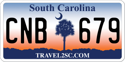 SC license plate CNB679