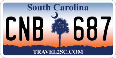 SC license plate CNB687