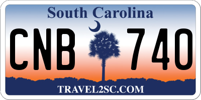 SC license plate CNB740