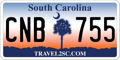 SC license plate CNB755
