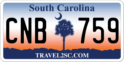 SC license plate CNB759