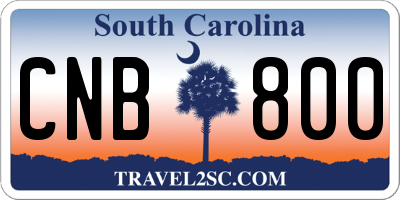 SC license plate CNB800