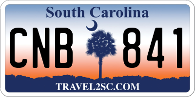 SC license plate CNB841
