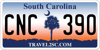 SC license plate CNC390