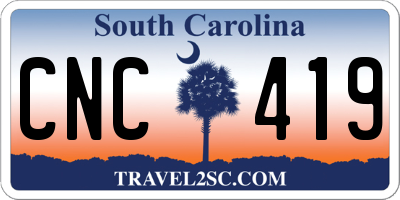 SC license plate CNC419