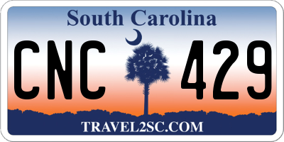 SC license plate CNC429