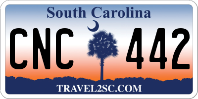 SC license plate CNC442