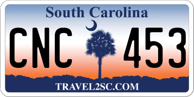 SC license plate CNC453