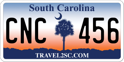SC license plate CNC456