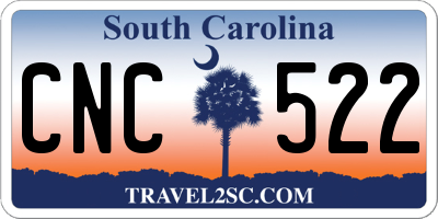 SC license plate CNC522
