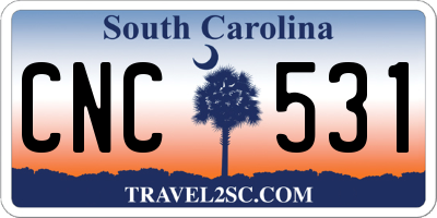 SC license plate CNC531