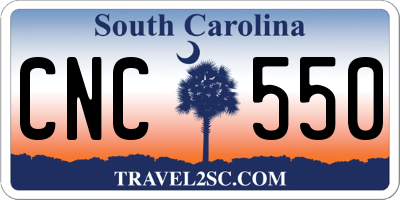 SC license plate CNC550