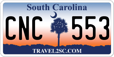 SC license plate CNC553