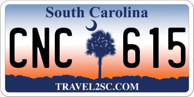 SC license plate CNC615