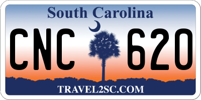 SC license plate CNC620