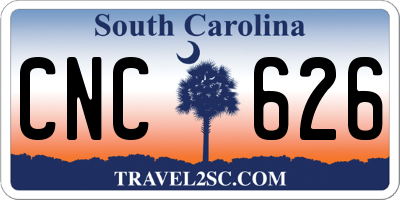 SC license plate CNC626