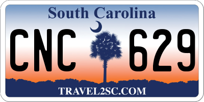 SC license plate CNC629