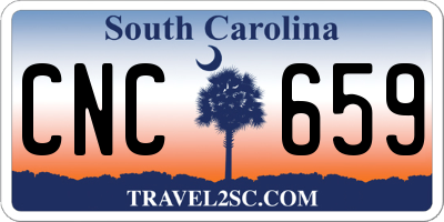 SC license plate CNC659