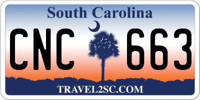 SC license plate CNC663