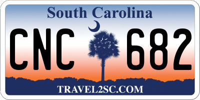 SC license plate CNC682