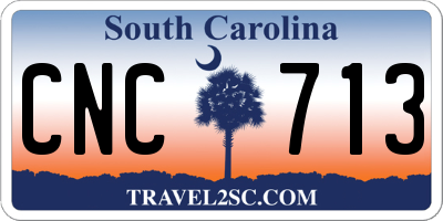 SC license plate CNC713
