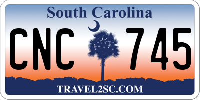 SC license plate CNC745