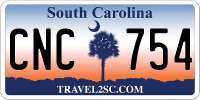 SC license plate CNC754