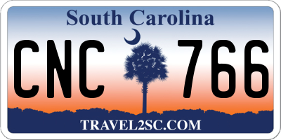SC license plate CNC766