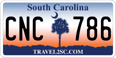 SC license plate CNC786