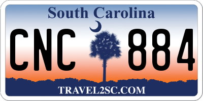 SC license plate CNC884