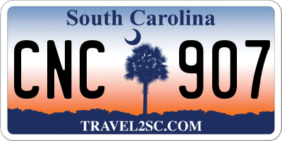 SC license plate CNC907