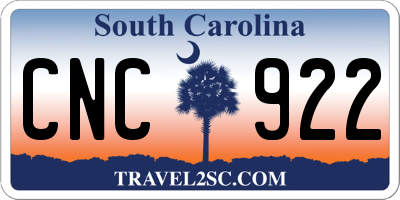 SC license plate CNC922