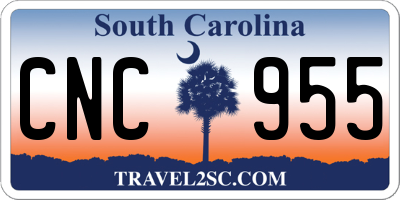 SC license plate CNC955