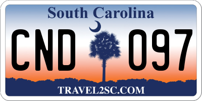 SC license plate CND097