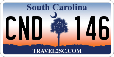 SC license plate CND146