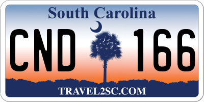 SC license plate CND166