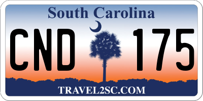 SC license plate CND175