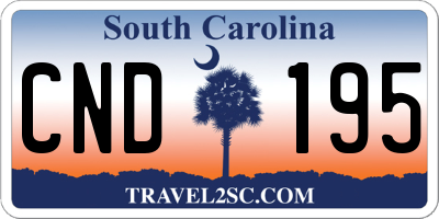 SC license plate CND195