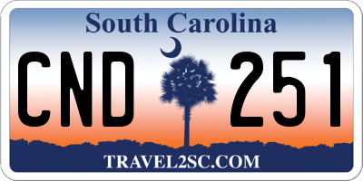 SC license plate CND251