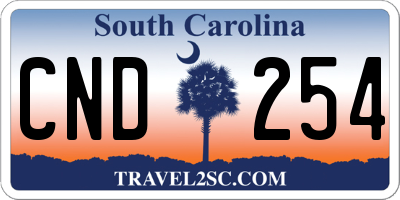 SC license plate CND254