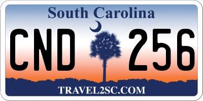 SC license plate CND256