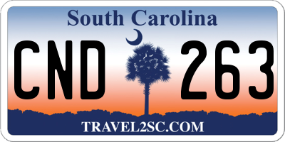 SC license plate CND263