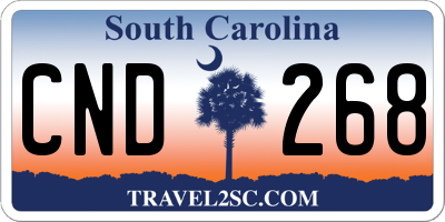 SC license plate CND268