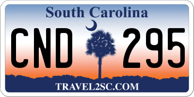 SC license plate CND295